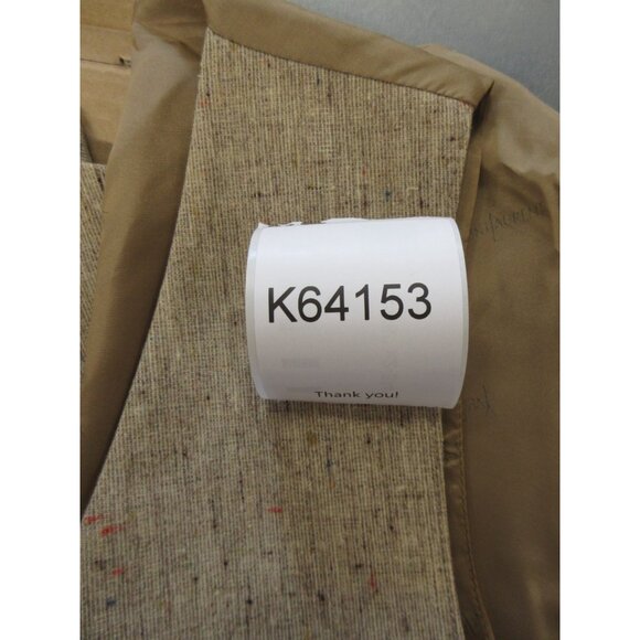 VINTAGE Yves Saint Laurent Waistcoat Vest Small Wool Tweed Speckled * - Picture 11 of 11